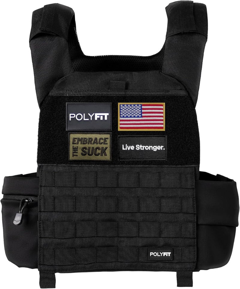 Polyfit (Fortify) Weighted Vest for Strength and Endurance Training, Rucking, Fitness Workouts, Running, WODs - Image 1